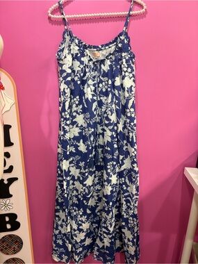 GOA Collection Paris Blue Floral Maxi Dress